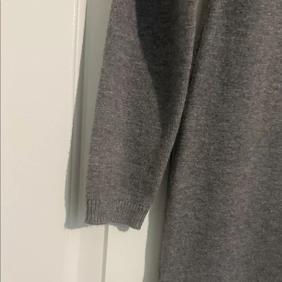 Ann Taylor Weekend Collection Gray Collared Sweater Dress - Picture 4 of 5